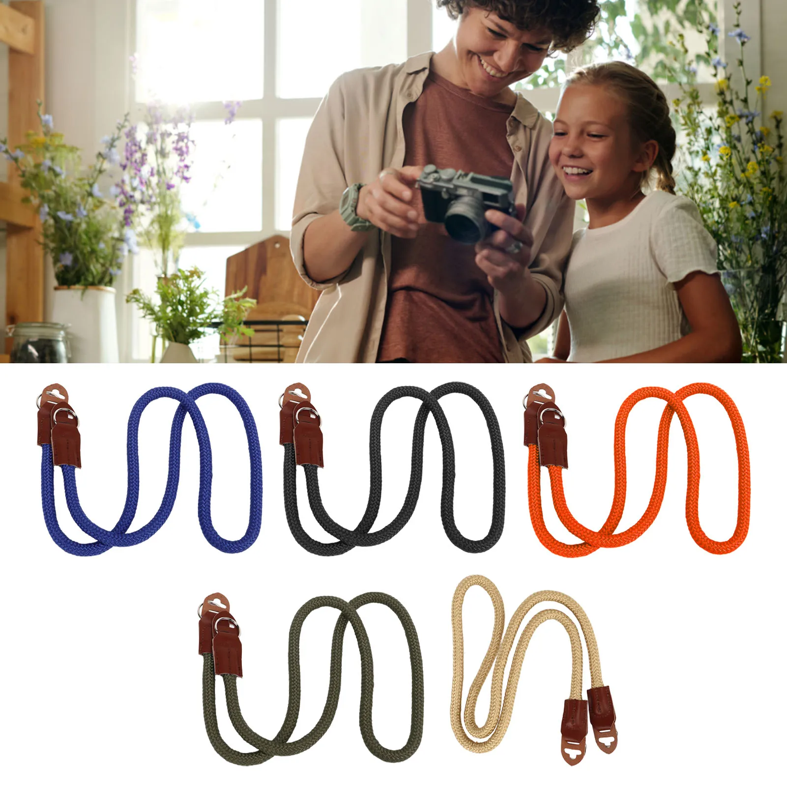 Câmera pescoço alça de ombro portátil couro náilon macio cinto de ombro para câmera digital slr alça de pescoço alça de câmera de náilon