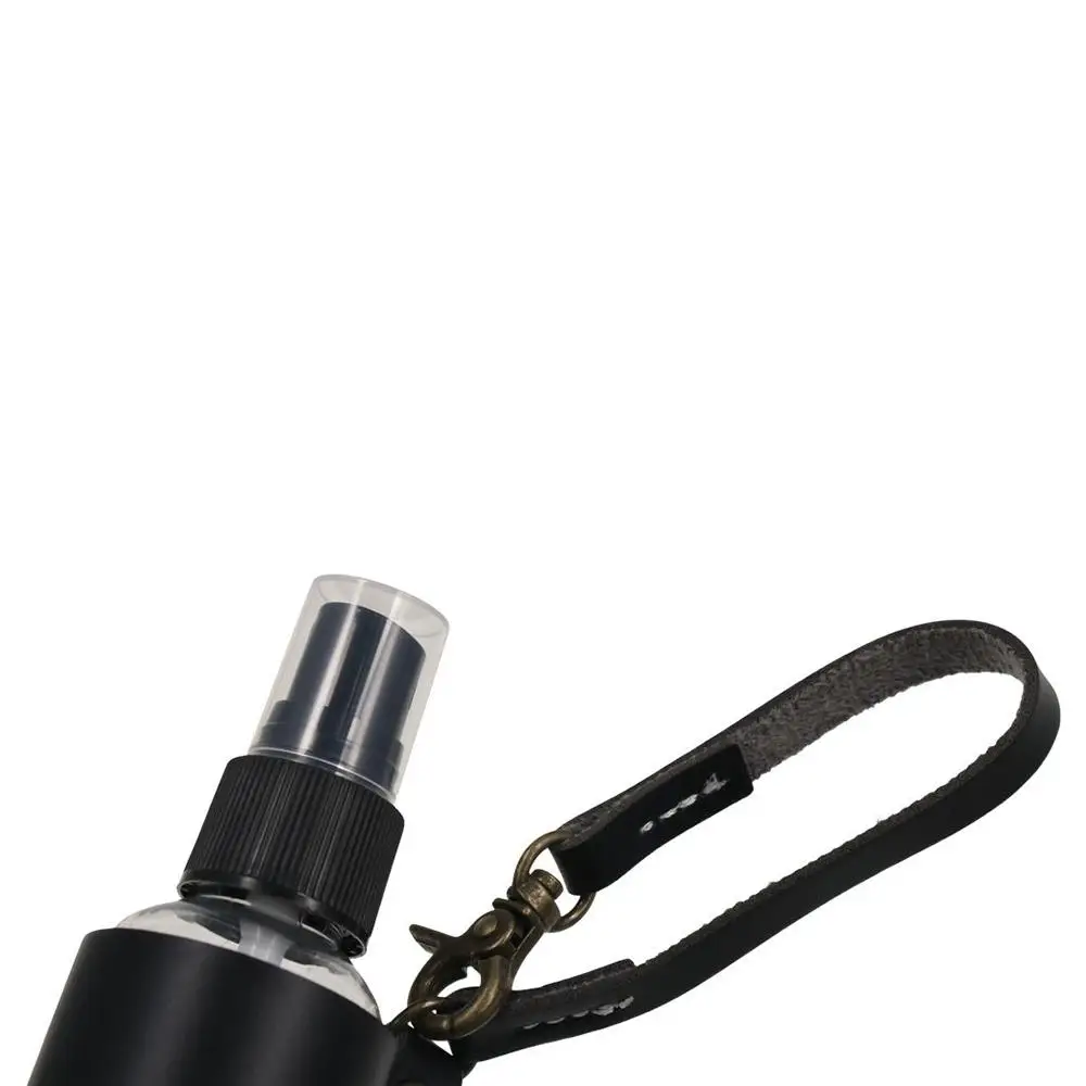 ซองหนังสำหรับใส่ขวดสเปรย์ 60 มล. พร้อมพวงกุญแจ ขวดสเปรย์แบบเติมได้ ขวดแบบใช้ซ้ำได้ พวงกุญแจสำหรับใส่เจลล้างมือ