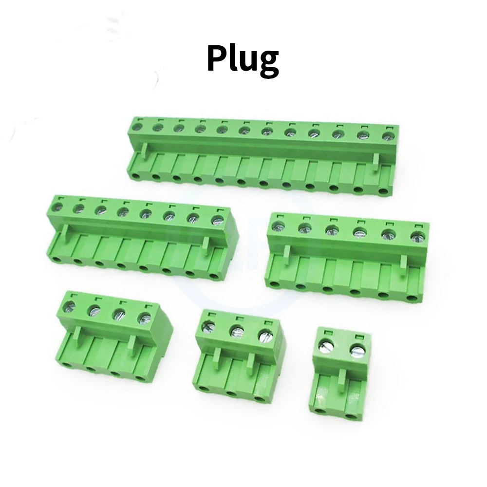 (10 Sets) KF 2EDGRK + 2EDGK 7.62mm 15EDGRK + 15EDGK 7.62 Solderless Butt Plug-in Terminal Block Aerial Butt 2EDGKP Set 2~12Pin