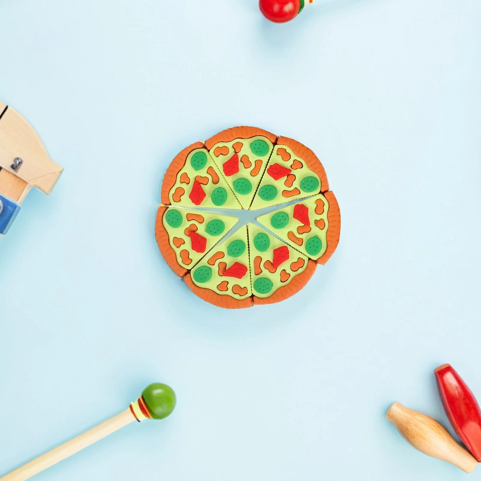 

30 Pcs Triangle Pizza Eraser Erasers Cartoon Classroom School Supplies Creative Prizes Elementary Cute