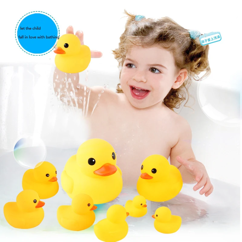 Baby Rubber Race Fun Educational Musical for Children Squeaky Duck Bath Toys Big Yellow Duck bagno giocattoli da bagno d'acqua