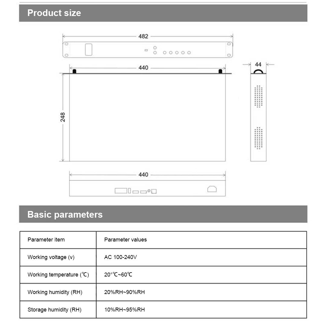 HD-VP210H Full-color Video Processor LED Display System Support Mobile Phone Control HDMI Input Can Be Redeveloped