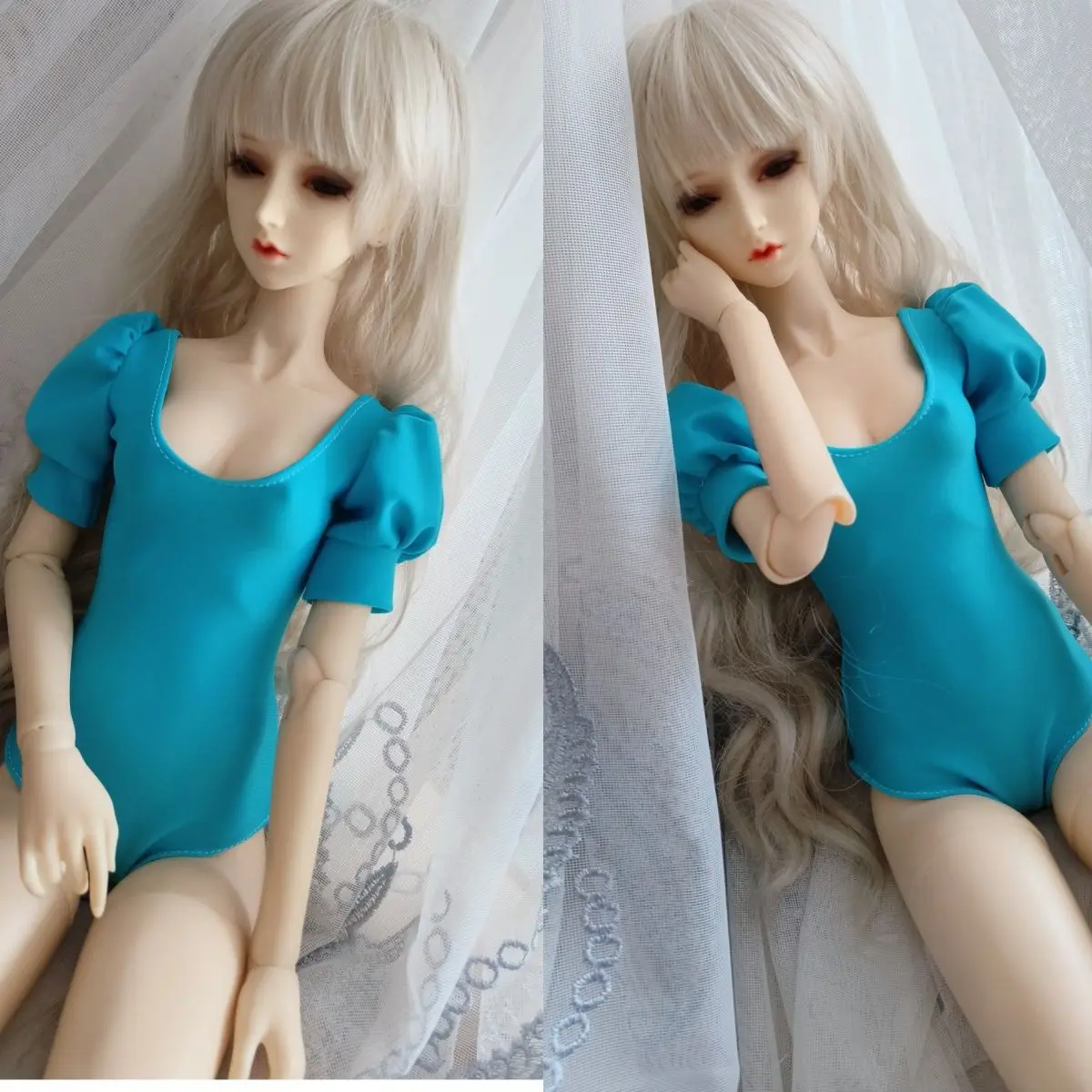 New 60cm Doll Swimsuit for 1/3 Bjd Doll Clothes Sleeve Diy Girl Toys Dress Up Fashion Doll Accessories