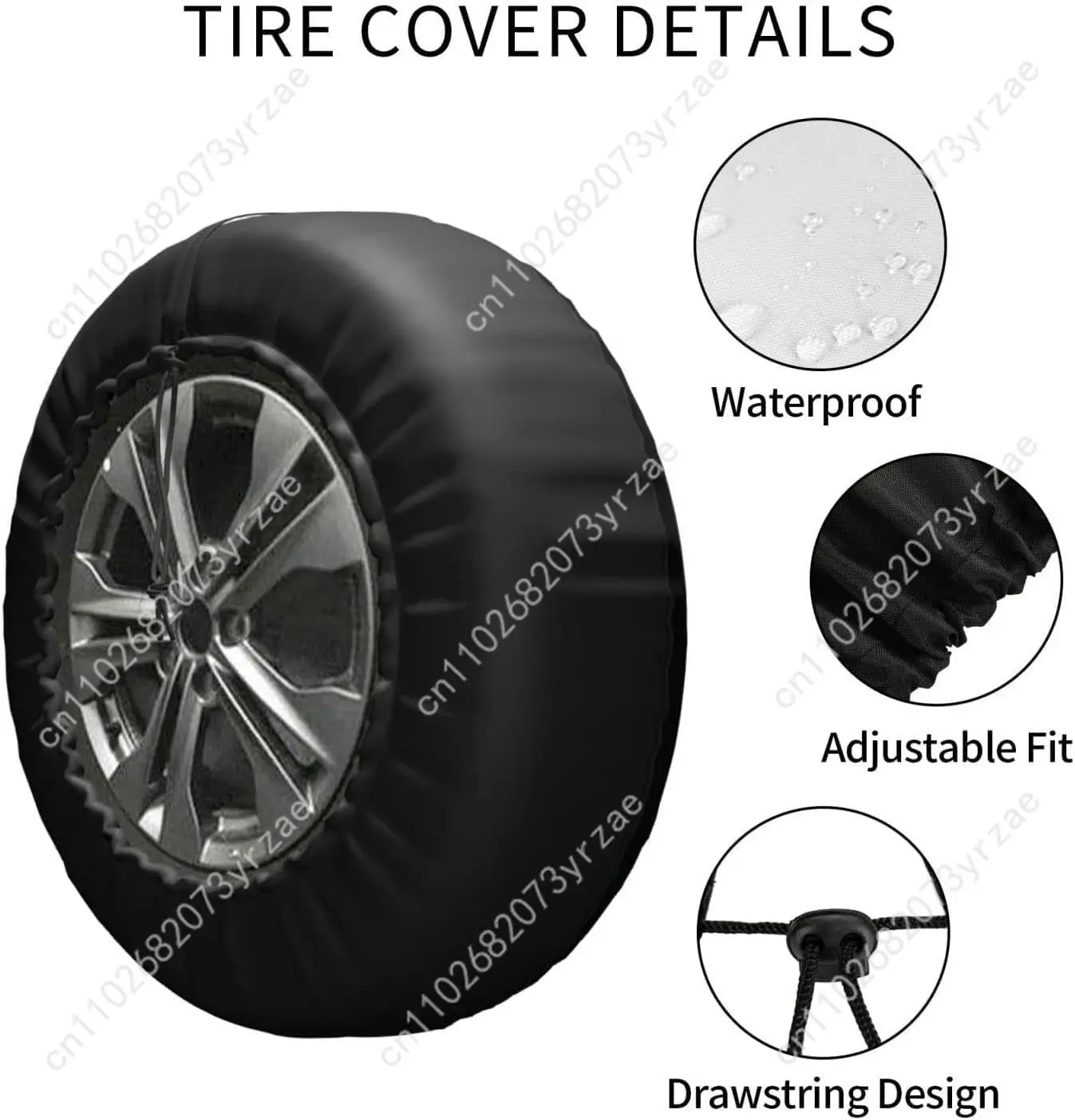 Camping Various Models Spare Car Tire Cover Sand Dust Prevention Protect Wind Rain Tire Cover Sturdy Durable Tire Covers
