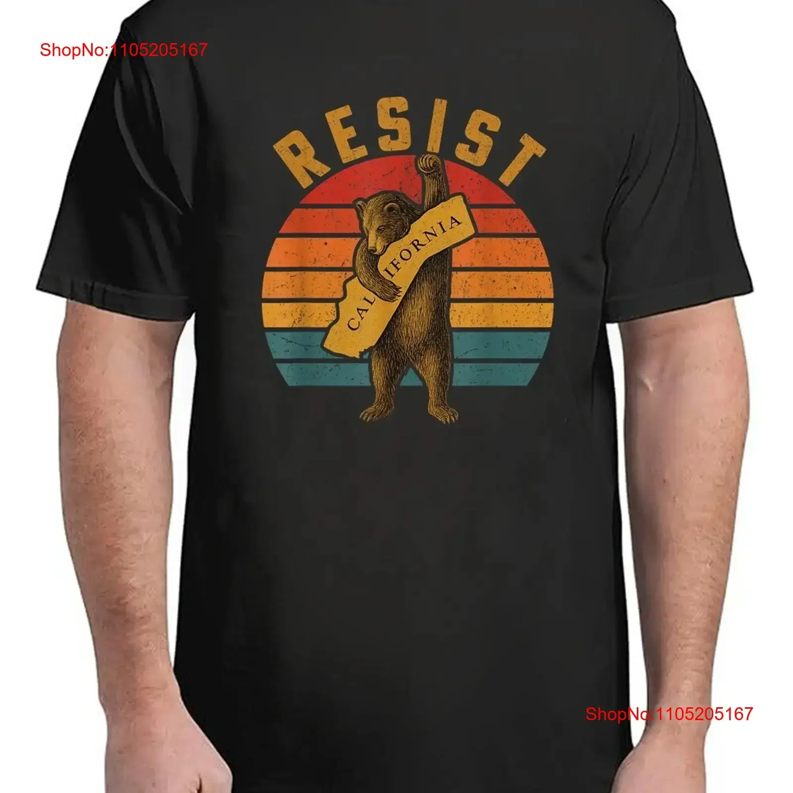 

Футболка Resist California Bear Vibe для взрослых, S 4XL, винтажный дышащий повседневный топ с рисунком для повседневной носки, мягкий