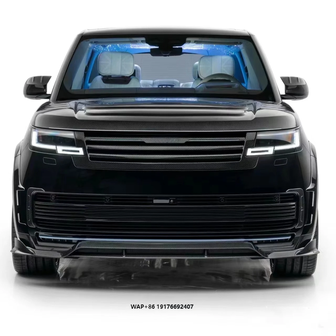 FOR for Executive Edition Carbon Fiber Bumper Body Kit Towing Hitch Front Lip Diffuser Spoiler Hood Upgrades MSR Style