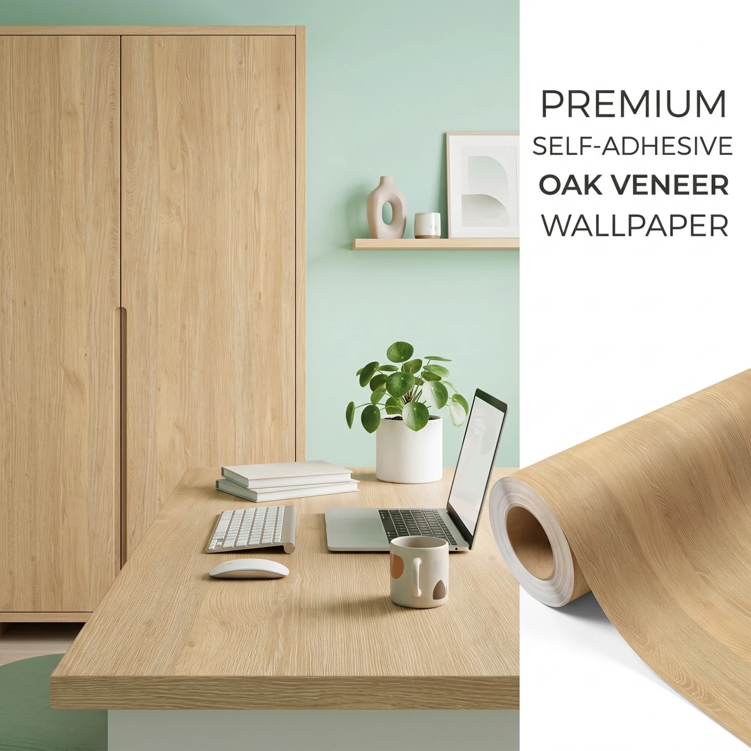 PVC Waterproof Oil Proof Self Adhesive Wallpaper Wood Grain Vinyl Decorative Film for Home Furniture Cabinets Wall Stickers