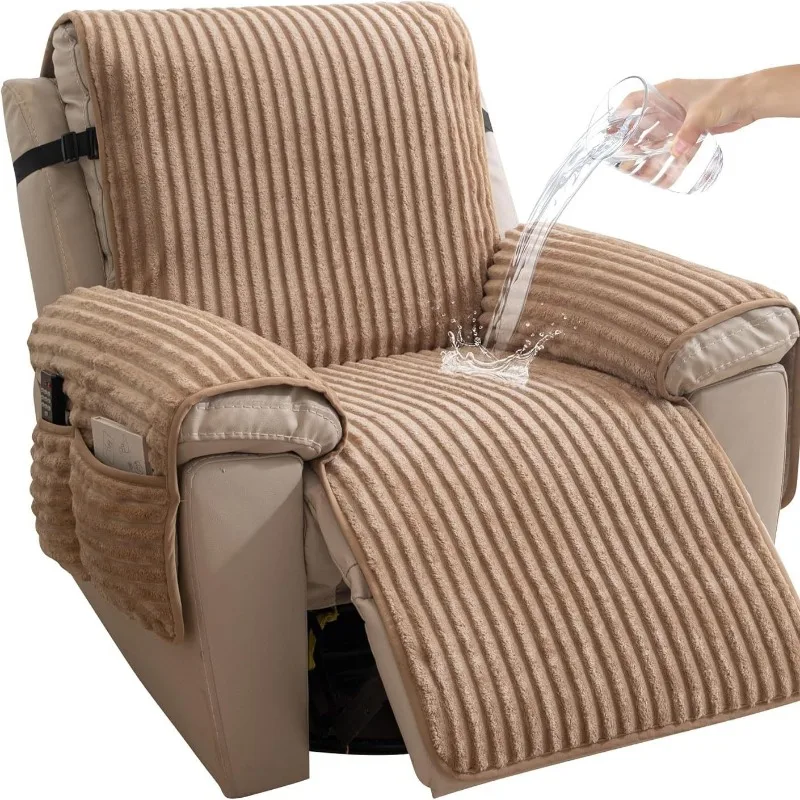 Plus Size Recliner Chair Cover Thick Quilted Sofa Slipcover Anti-wear Armchair Slipcovers Furniture Protector Armchair Cover