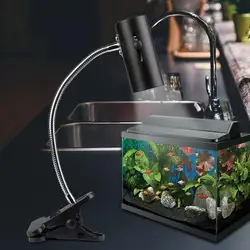 Lamp Base Holder Turtle Tank Heating Lamp Set Rotary Clip-on Bulb Durable Reptile E27 Lamp-socket Kit Light Holder with Cover