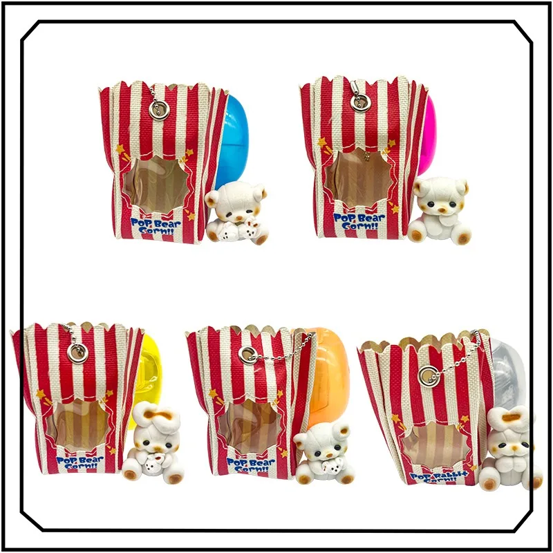 

Little Bear Rabbit Pendant Gashapon Popcorn Style Small Animal Packaged Schoolbag Ornament New Gifts