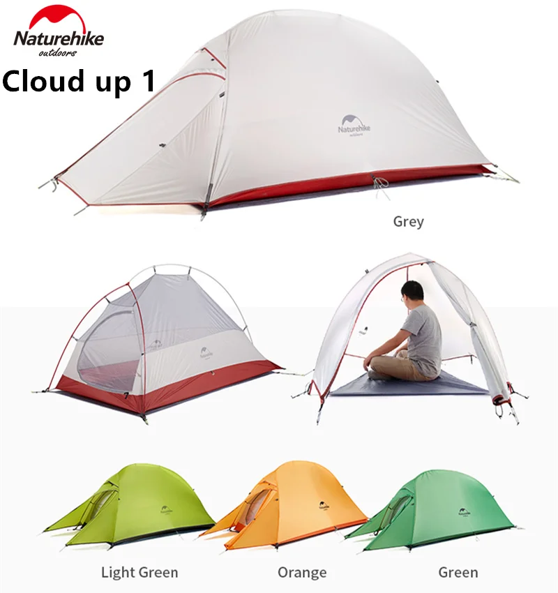 Imagem -02 - Naturehike-ultralight Camping Tent Nuvem up Tent Mochila de Viagem ao ar Livre Upgrade 20d Silicone Tarp Mat Apto para 13 Pessoas