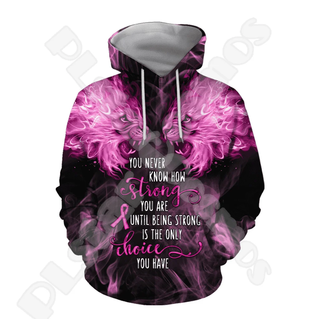 

Custom Name Breast Cancer Fighter Pink Colorful Tattoo Retro Vintage 3DPrint Pullover Harajuku Casual Funny Hoodies Jacket A9