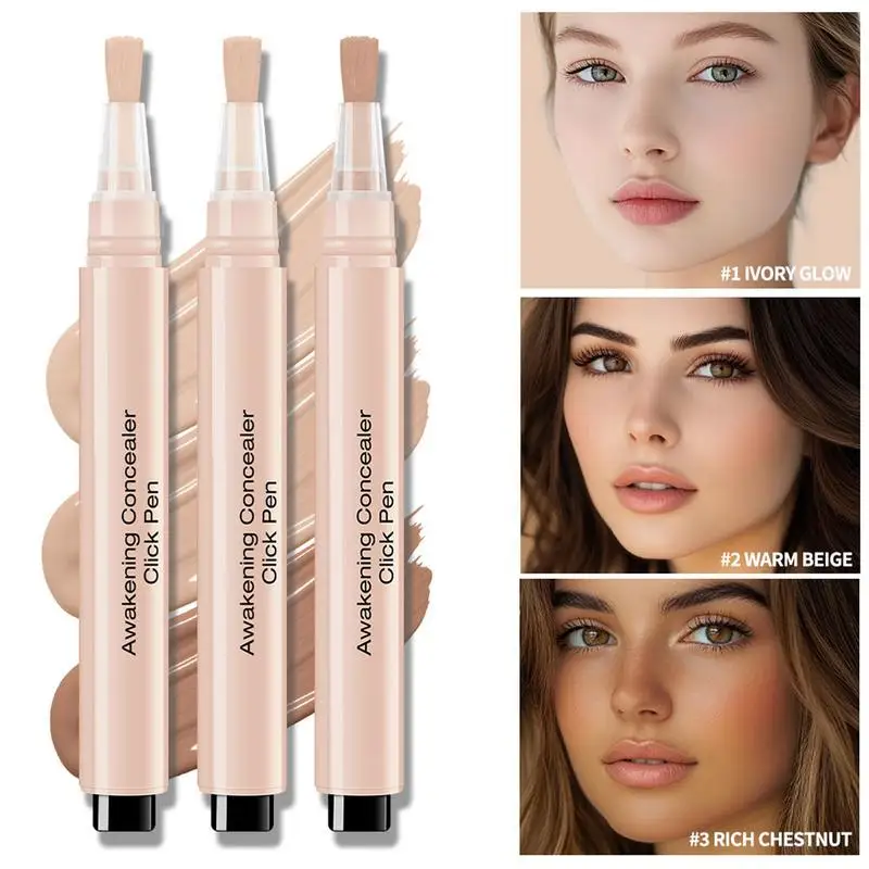 

Press concealer pen Concealer Click Pen Liquid Moisturizing Dark Circles Primer Contour Stick Matte Highlighter Concealer