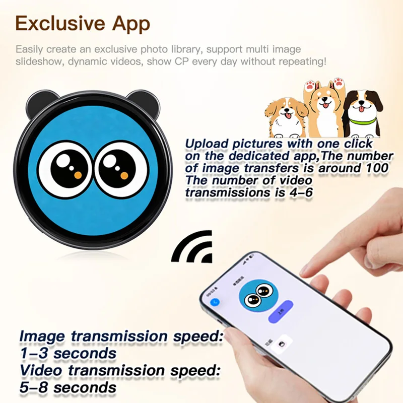 Selfie Screen Rear Selfie Screen Electronic Snap Customizable Wallpapers Wireless Preview Magnetic Clasp Bag