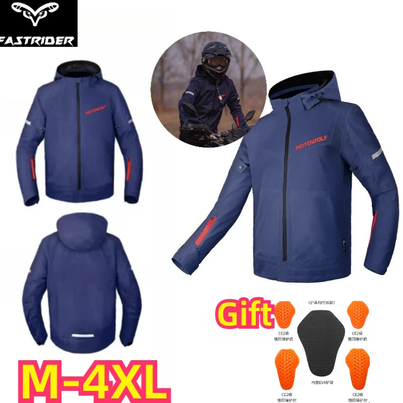 

Motorcycle Riding Jacket Waterproof Breathable Moto Racing Jacket with CE Level 2 Protective Armor for Men