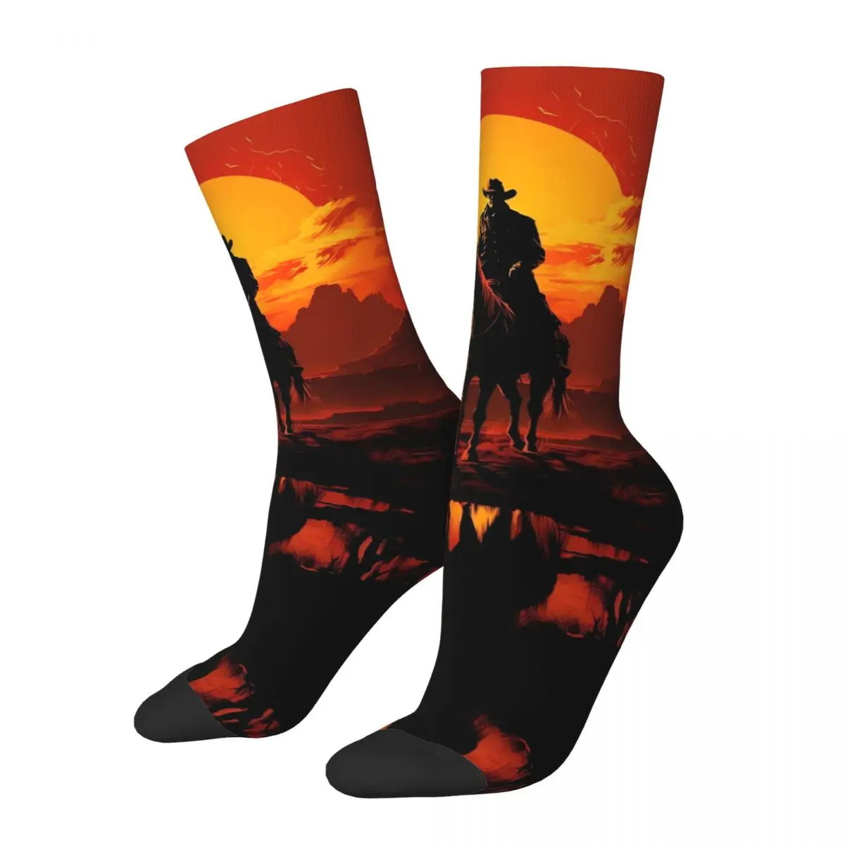 Winter Warm Funny Women Men Red Redemptions Socks Cowboy Arthur Morgan  Sweat Absorbing Sports Socks