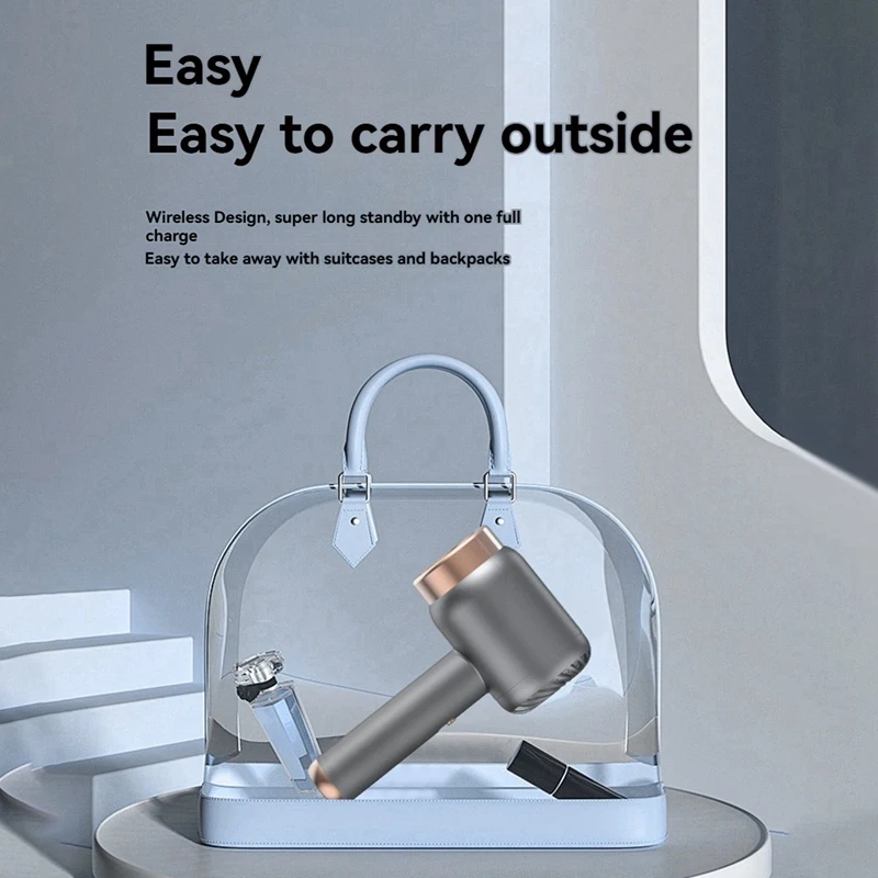 Wireless Hair Dryer Plug -In And Charging 2 In Line 1 With Usb Charging Cold Hot Wind Wireless Hair Dryer EU Plug-A58E