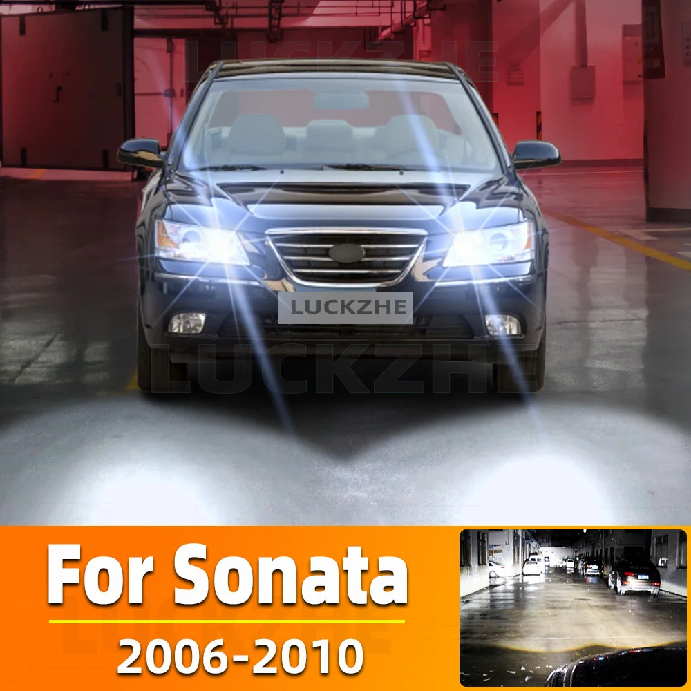 2pcs High Power H1 LED Headlight Bulbs Powerful No Adapter Required Car Moto Fog Lamp 12v 100W For Hyundai Sonata V NF 2006~2010