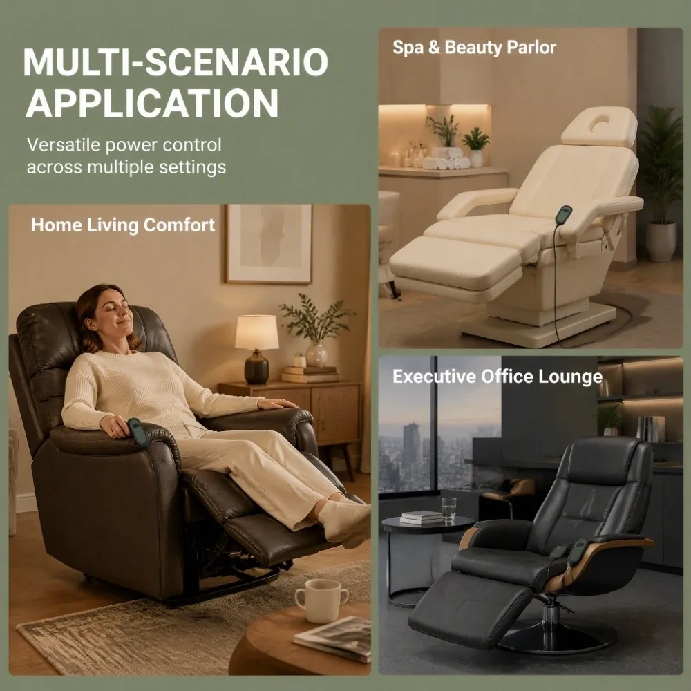 Reliable ABS Electric Recliner Controller Grey Wired Connection Lift Chair Controller Gourd Sofa Hand Controller Living Room