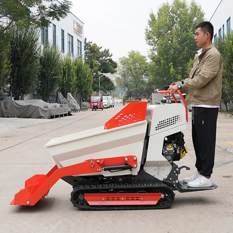 China Automatische Rupsmini-dumper Kleine Transporter Mini-dumper Rupsband Groothandel Hoge Efficiëntie Mini-dumper 500kg