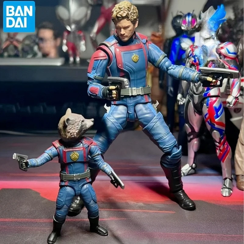 

In Stock Original Bandai Shfiguarts Guardians Of The Galaxy 3 Rocket Raccoon Star Lord Action Figure Genuine Collectible Toys