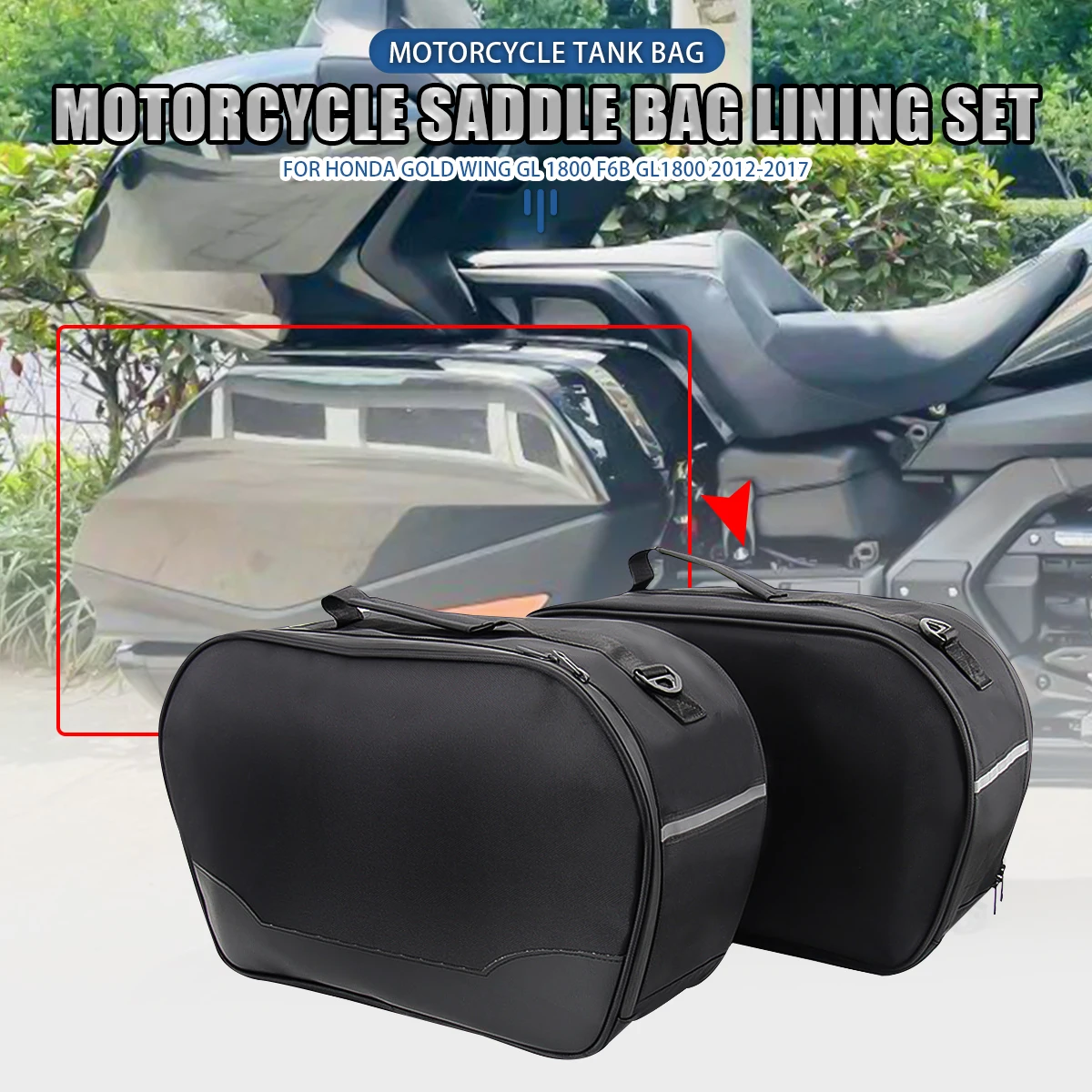 Motorcycle Saddlebags Inner Bag Left Right Trunk Pannier Liner Bag for Honda Gold Wing Goldwing GL1800 GL 1800 2012-2017