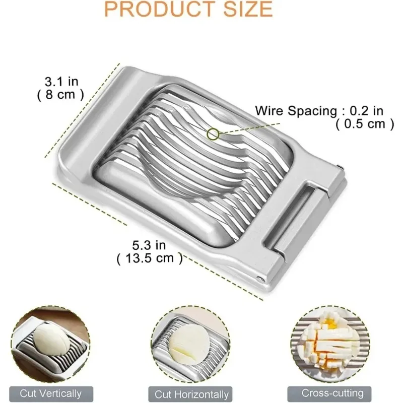 

New For Hard Boiled Eggs Multipurpose Cutter Mini Manual Slicer Egg Slicer Heavy Duty Aluminium Alloy Egg Slicer Cutter