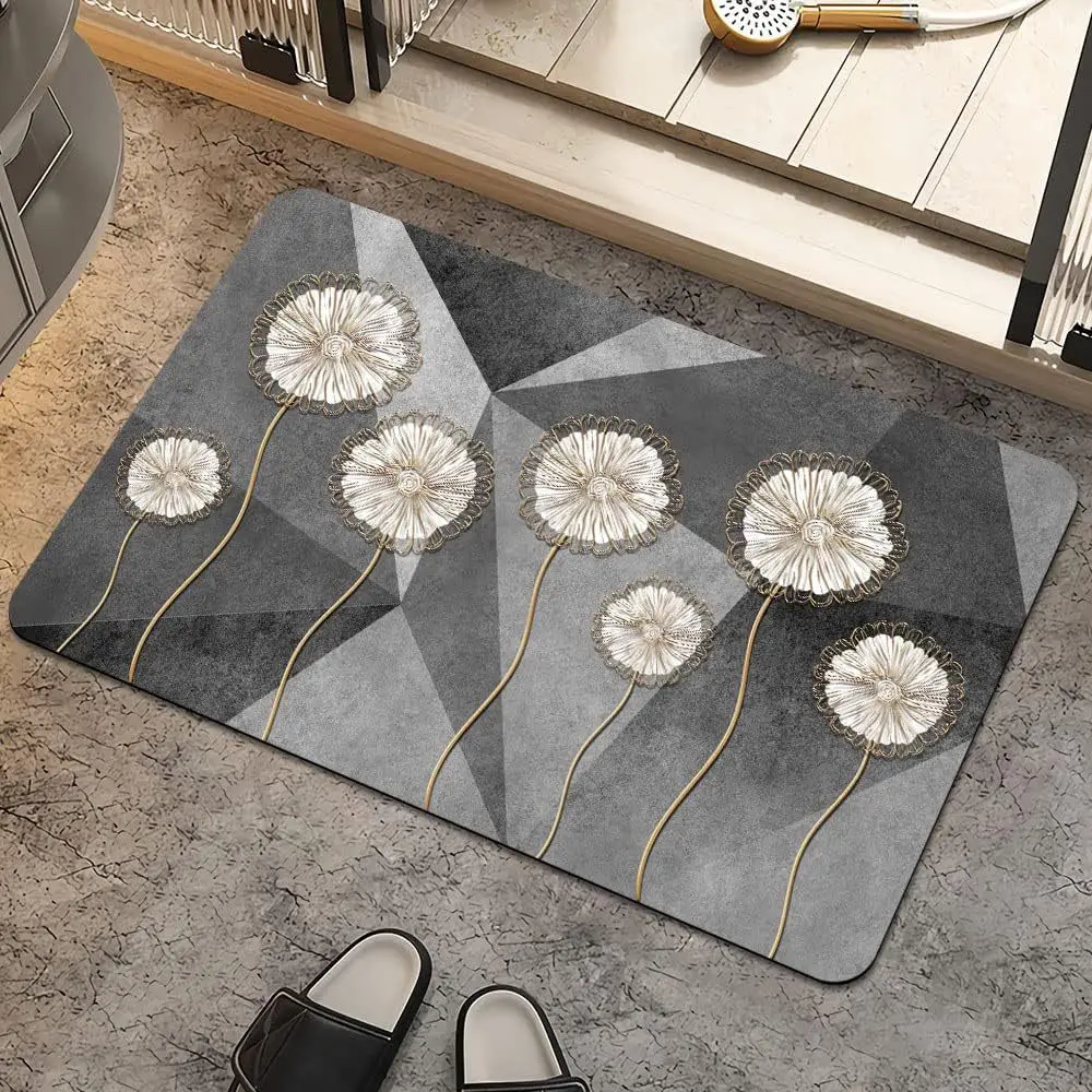 VIKAMA Indoor Door Entry Carpet Anti-Slip Living Room Bathroom Kitchen Luxury High-End Floor Mat Easy To Clean Home Decoration