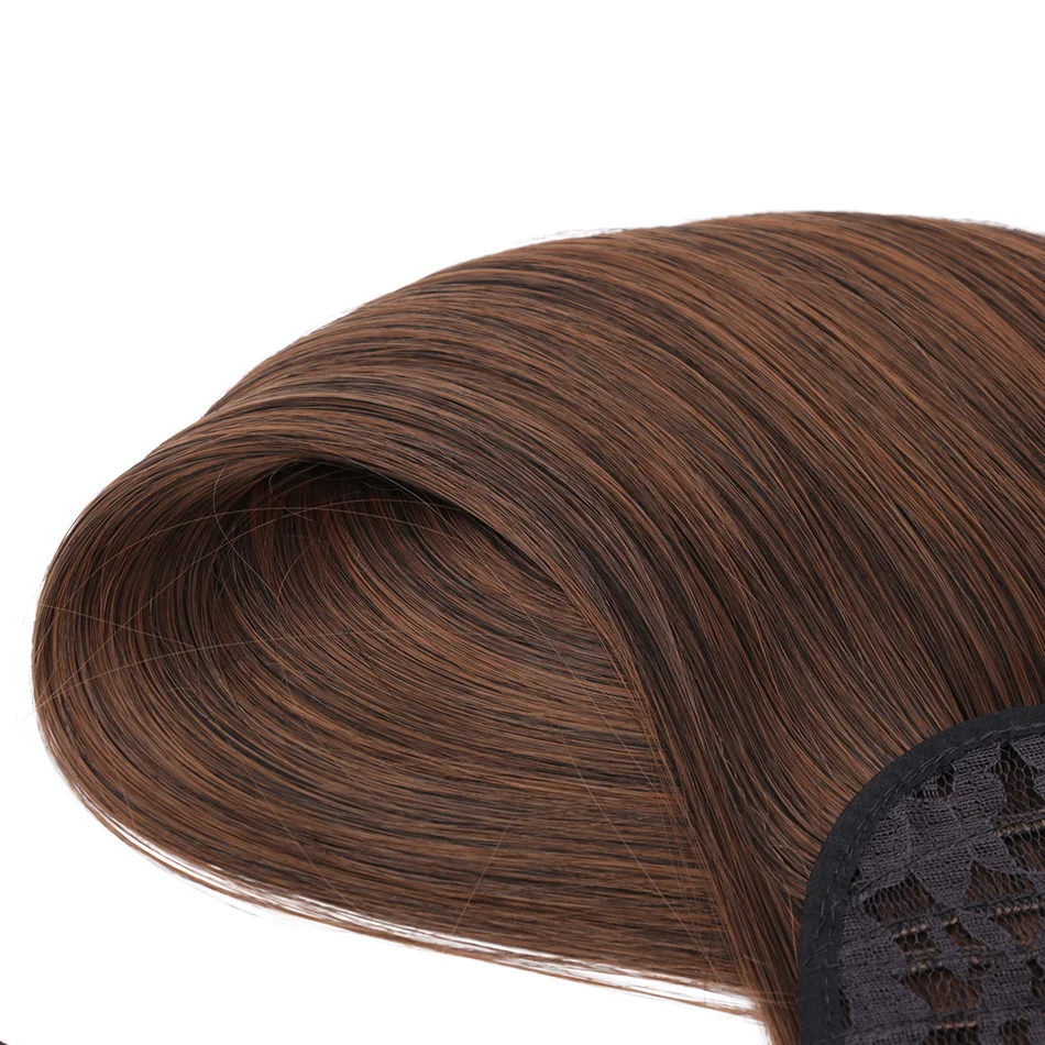 Synthetic Straight Ponytail Extensions Wrap Around Ponytail Clip in Hair Extensions Natural Hairpiece Resistant Fiber Synthetic