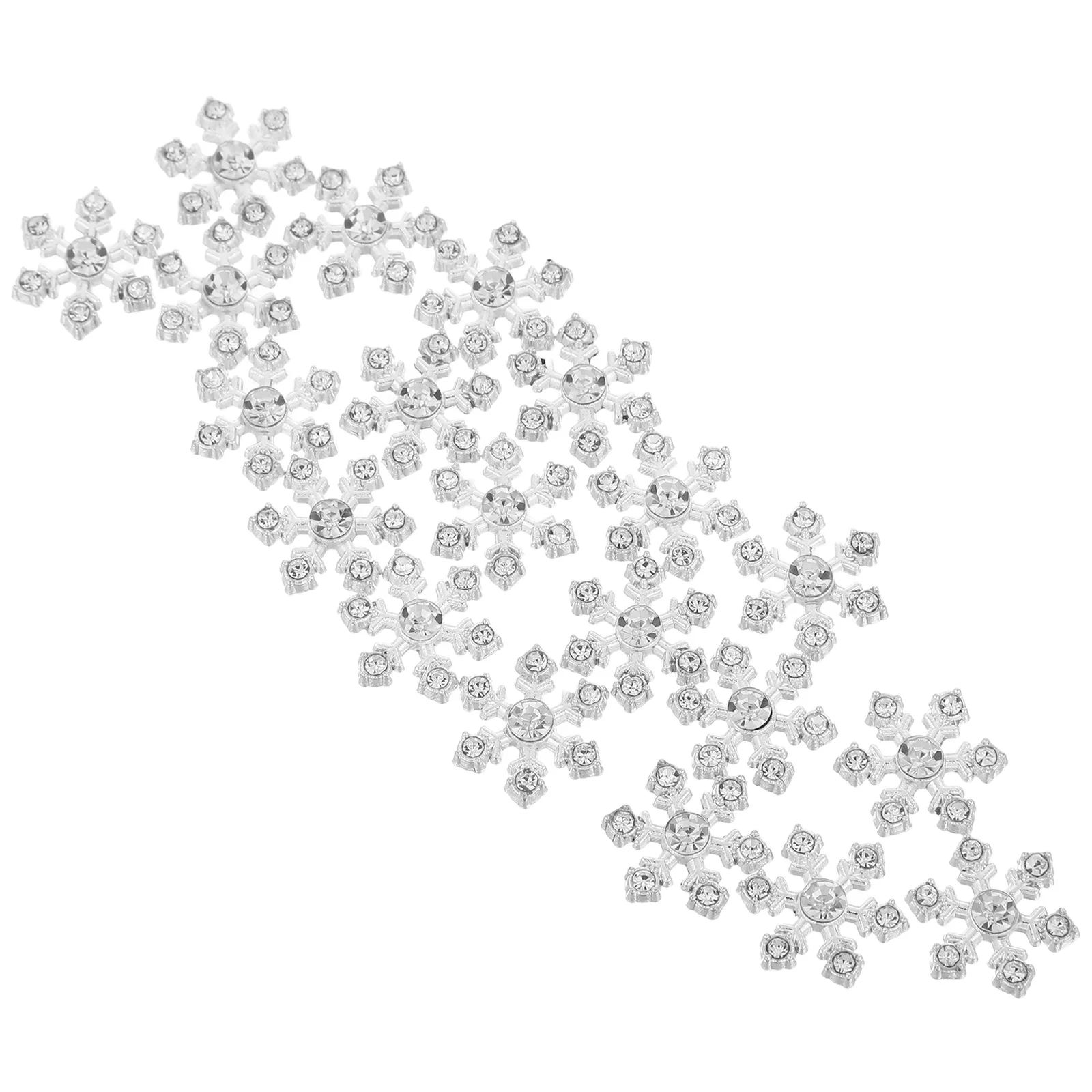 

20pcs Alloy Rhinestone Snowflakes Mini Metal Ornaments For Christmas Diy Craft Embellishments Scrapbooking Nail Art Winter Party