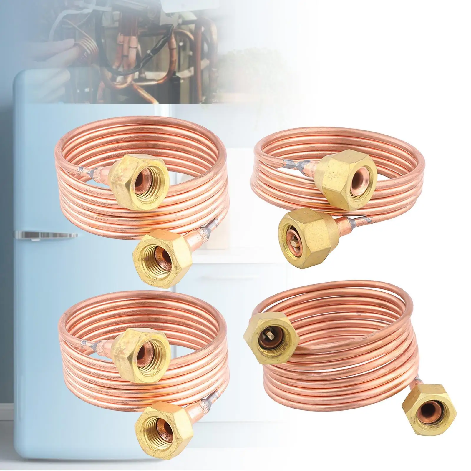 Refrigerator Tube DIY Capillary Tubing 3mm Flexible Coil Copper Tubes for Refrigerating Cabinet Refrigerator Hardware Tool