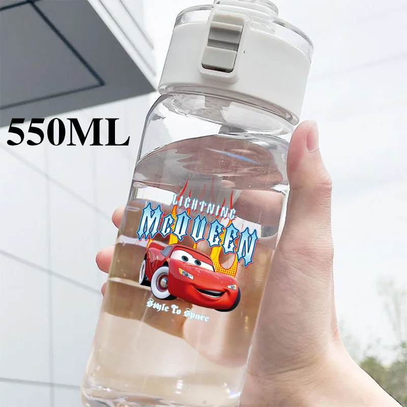 Cars Pixar Lightning McQueen Water Cup Portable Children's Cute Plastic Cartoon Outdoor Sports Large Capacity Water Bottle Gifts