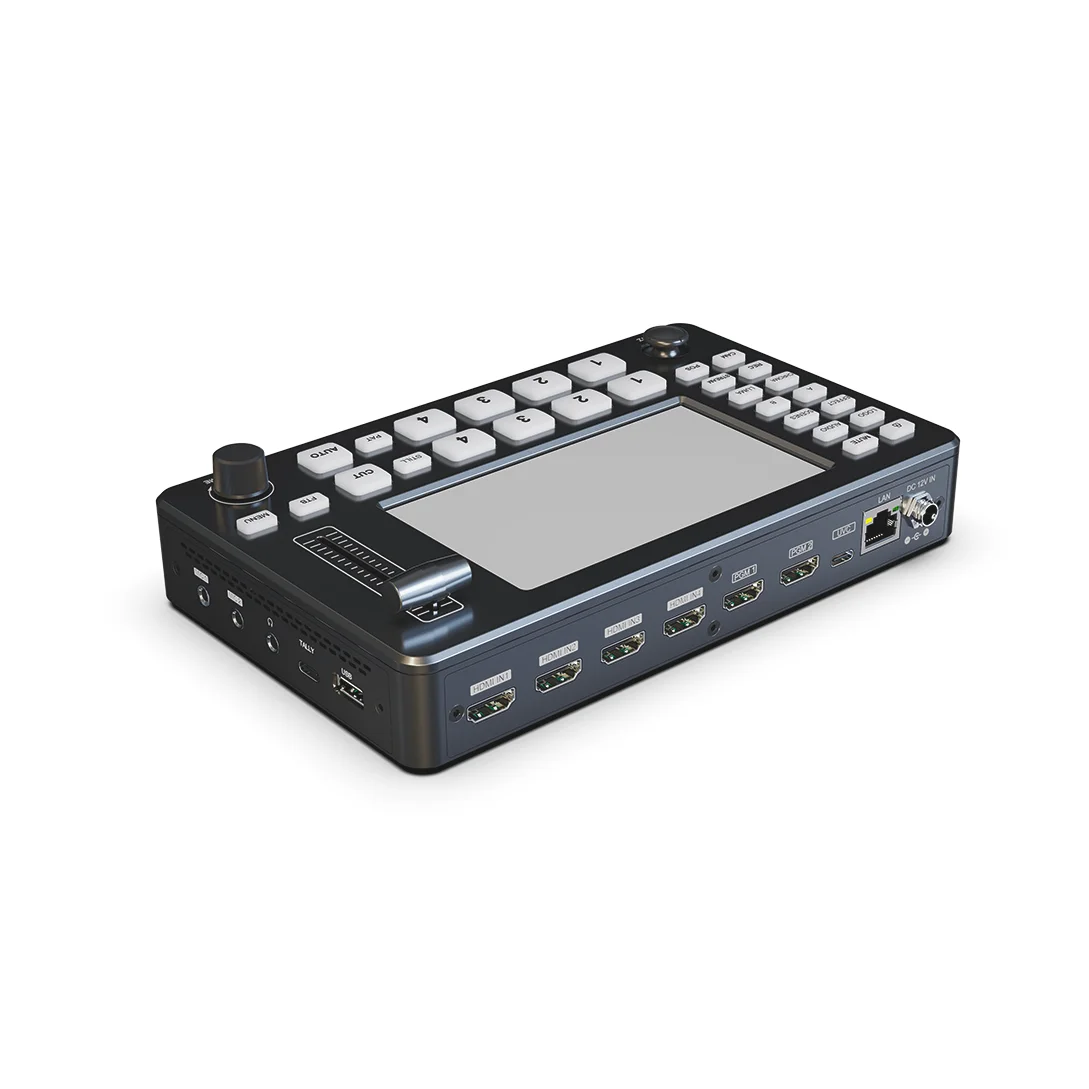 4-Channel HDM I Monitor Switcher Video with 5-Inch Full HD LCD Screen for Program Production
