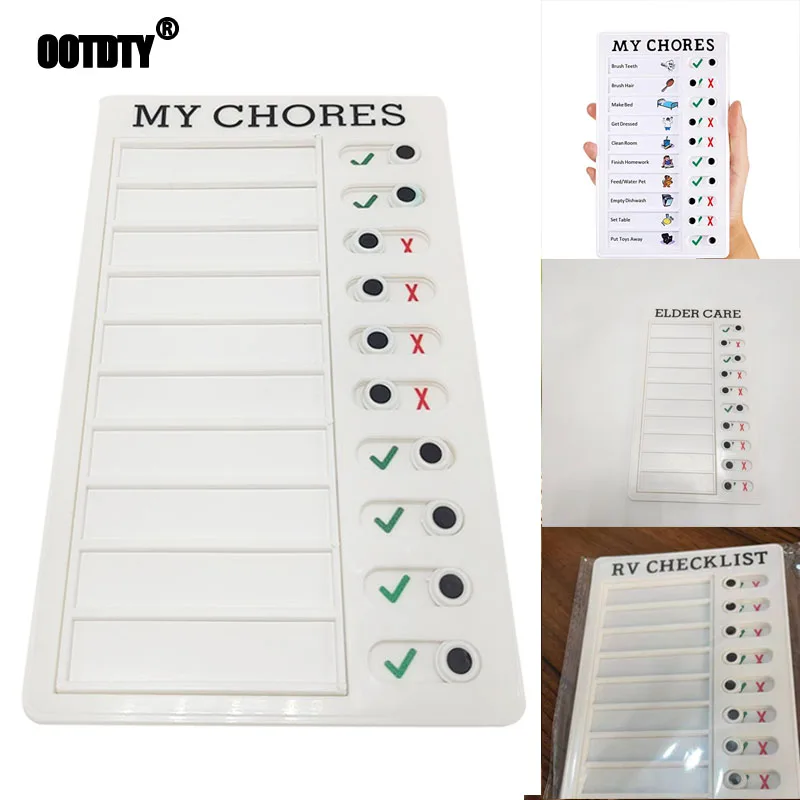 RV Checklist Memo Board My Chores Board Adjustable for RV Cars Home Classroom