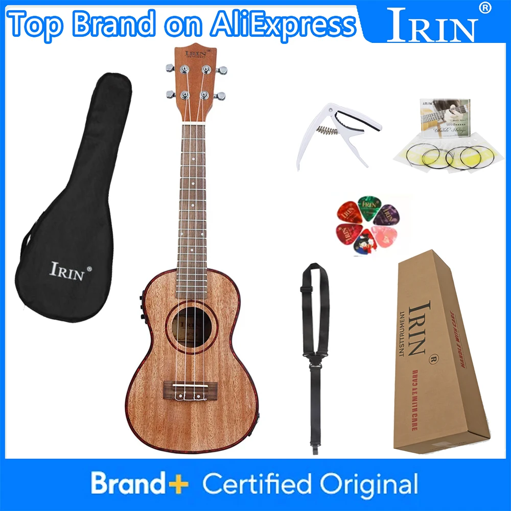 

IRIN 24 Inch Ukulele 4 Strings Guitar Sapele Electric Ukulele Mini Guitarra Pro Plucked Instrument for Beginner Child Ukulele