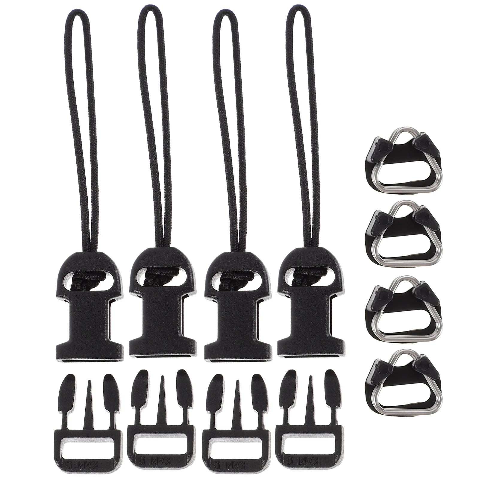 

2 Pairs Camera Strap Buckles Thickened Quick Release Triangle Rings Adapter Lugs For DSLR Cameras Shoulder Bag Conversion Mount