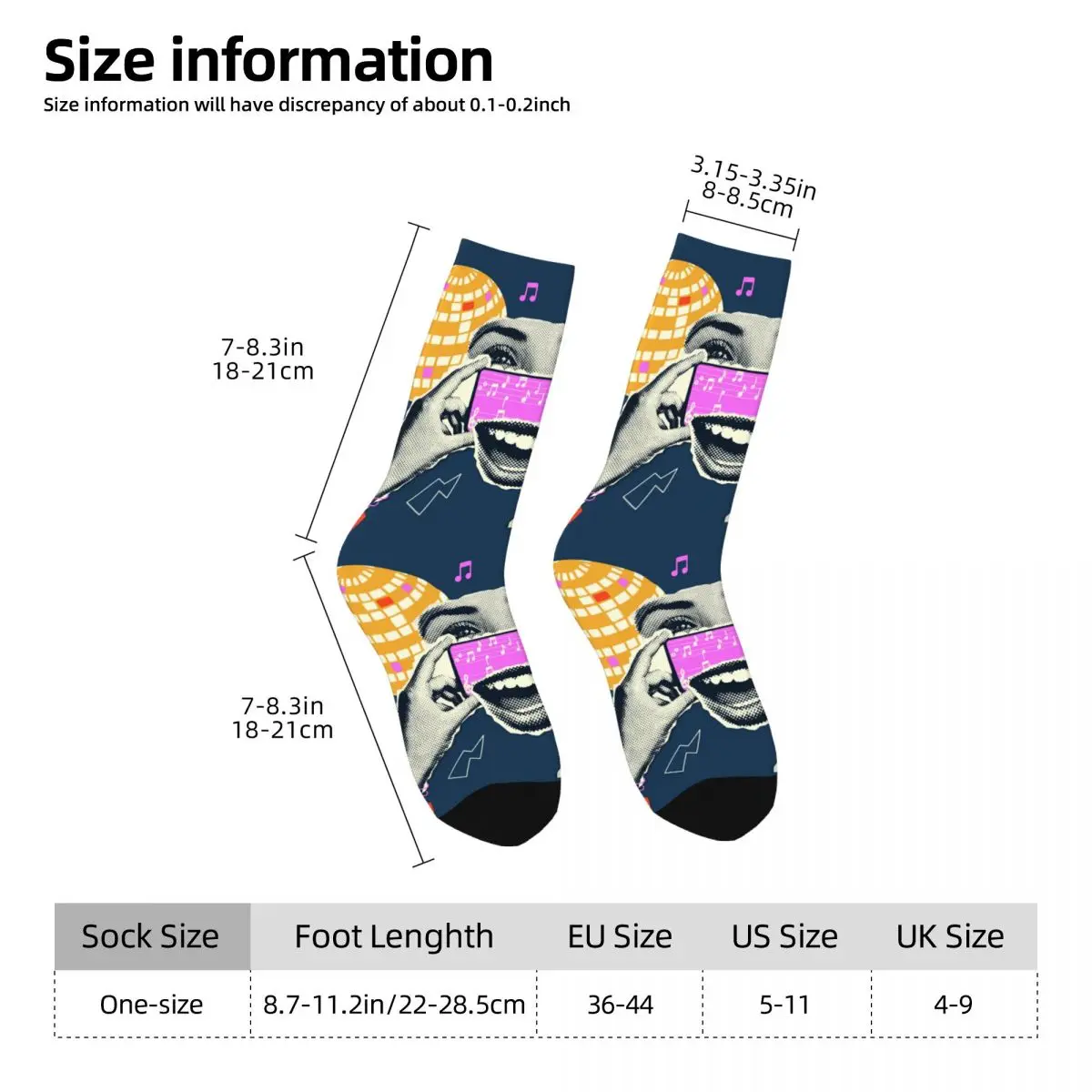 Artistic Inspiration Ideas Sock Printed Man Polyester