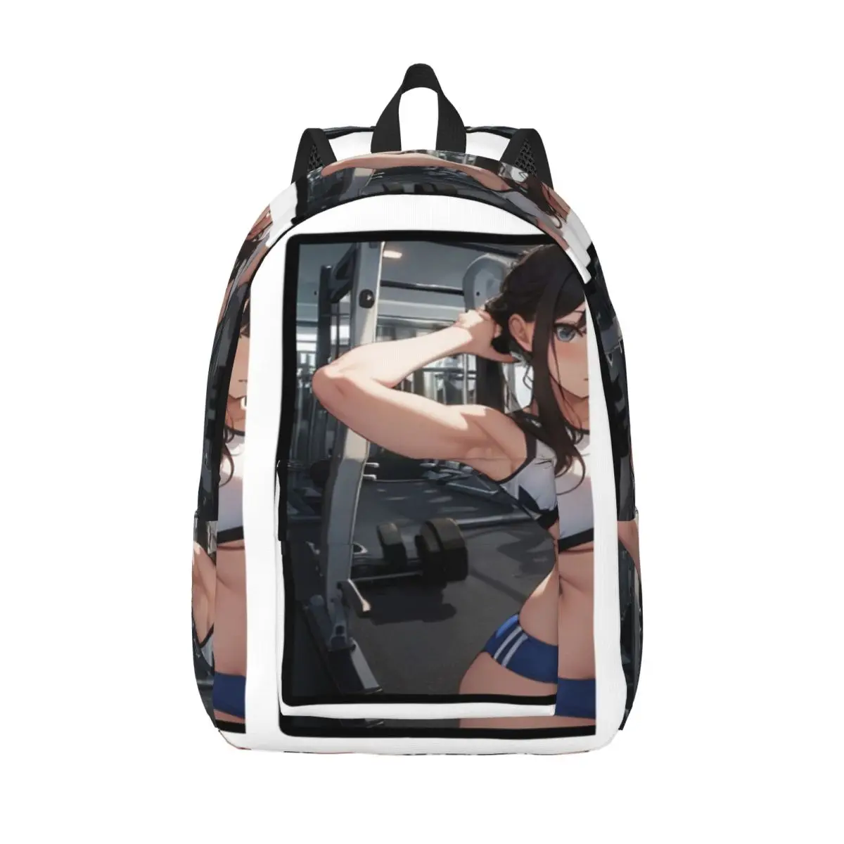 

Аниме Gym Waifu Простой и стильный рюкзак Холщовый рюкзак Мужской рюкзак