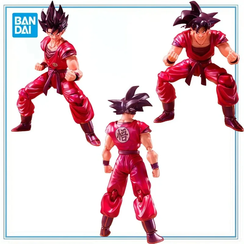 

BANDAI Original in Stock Dragon Ball Z S.H.Figuarts Son Goku Kaio Ken SHF Son Goku 2.0 Collection Series Model Cartoon Character