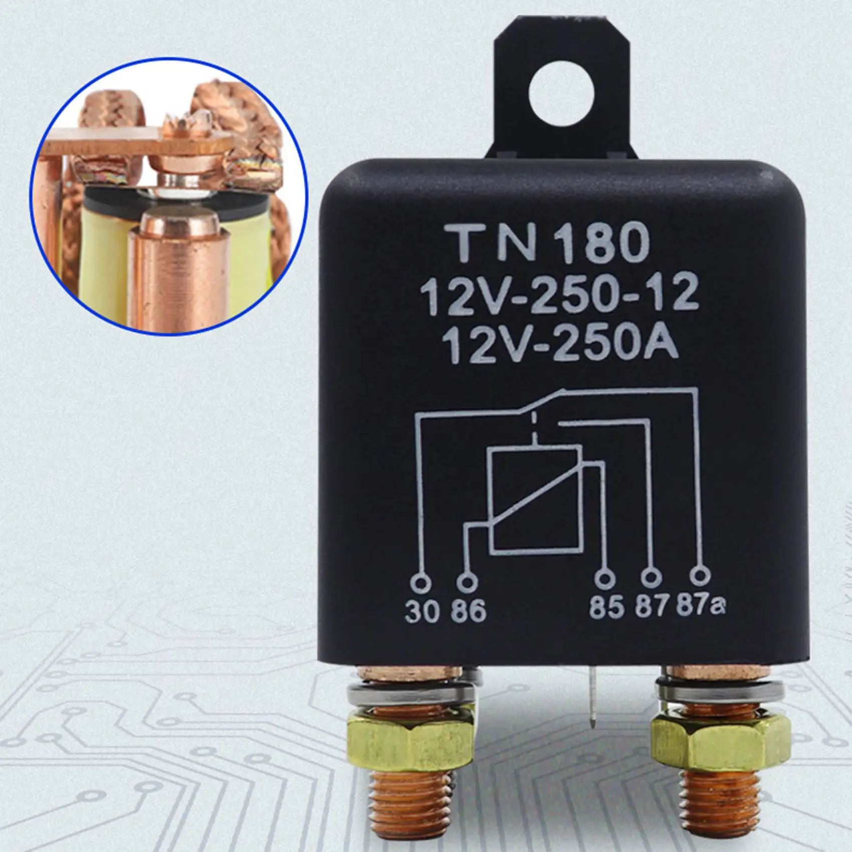 Relè per auto 12V 24V 250A tipo continuo ad alta potenza terminale dell'interruttore di controllo della batteria del motociclo relè di avviamento automobilistico