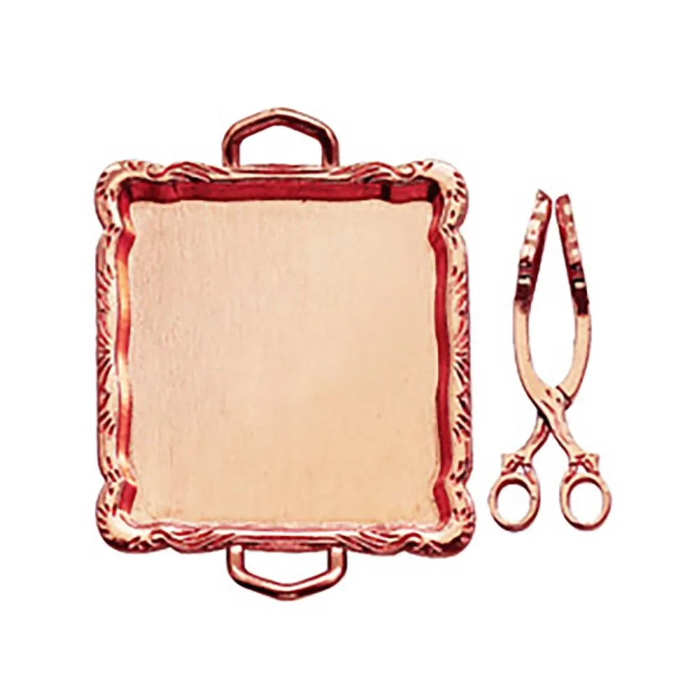 Clip de pan en miniatura para casa de muñecas, Mini plato con bandeja, modelo de juguete para casa de muñecas, accesorios de decoración ob11 bjd, 1/12