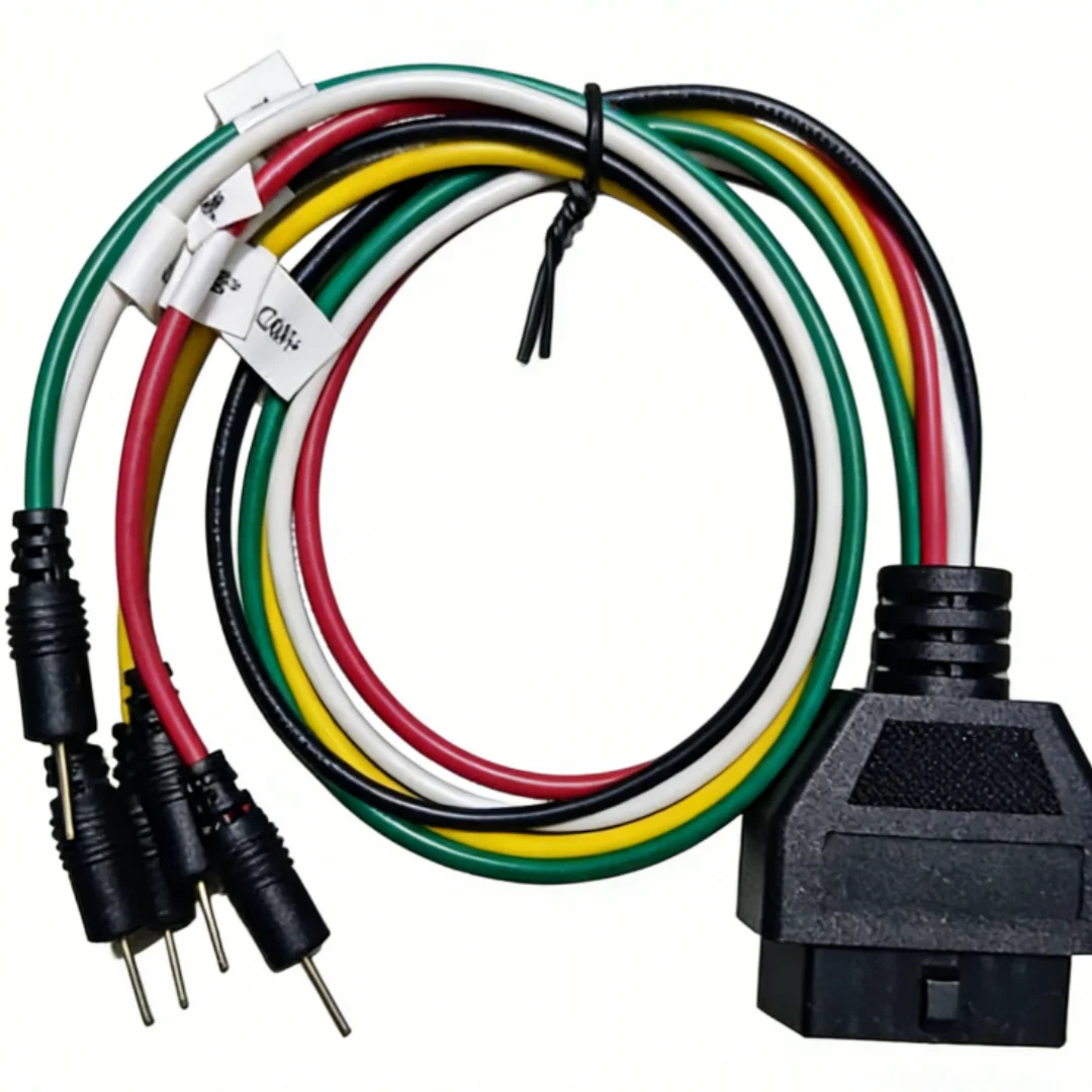 

OBD2 16-Pin Jumper Cable Universal Breakout Wire OBD-II Diagnostic Connector for Car ECU Programming, CAN Bus K-Line Test