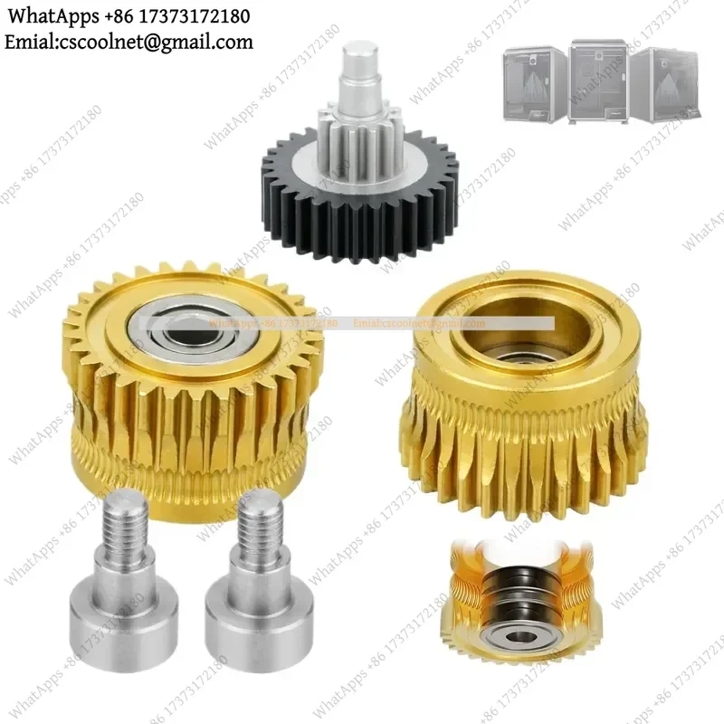 High Precision Dual Gear Extruder Wheel DLC Hard Steel Reduction Gear For Creality K1 K1C K2 3D Printer