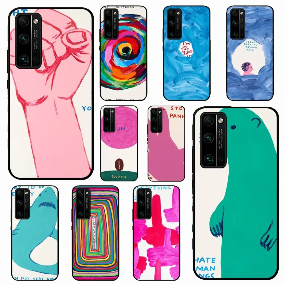 

D-David S-Shrigley Phone Case For Huawei Honor 10 lite 9 20 7A 9X 30 50 60 70 pro plus Soft Silicone Cover