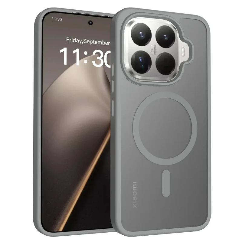 Skin Feel Shield Magnetic Case For Xiaomi 17T 15T Pro 17 Pro Max For Magsafe Wireless Charging Soft TPU Frame Hard Plastic Cover