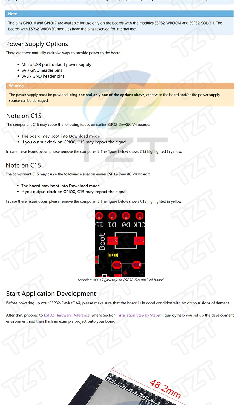 ESP32-DevKitC Core Board ESP32 Entwicklungsboard ESP32-32D ESP32-32E ESP32-32U ESP32-32UE WIFI+Bluetooth – Detail 4