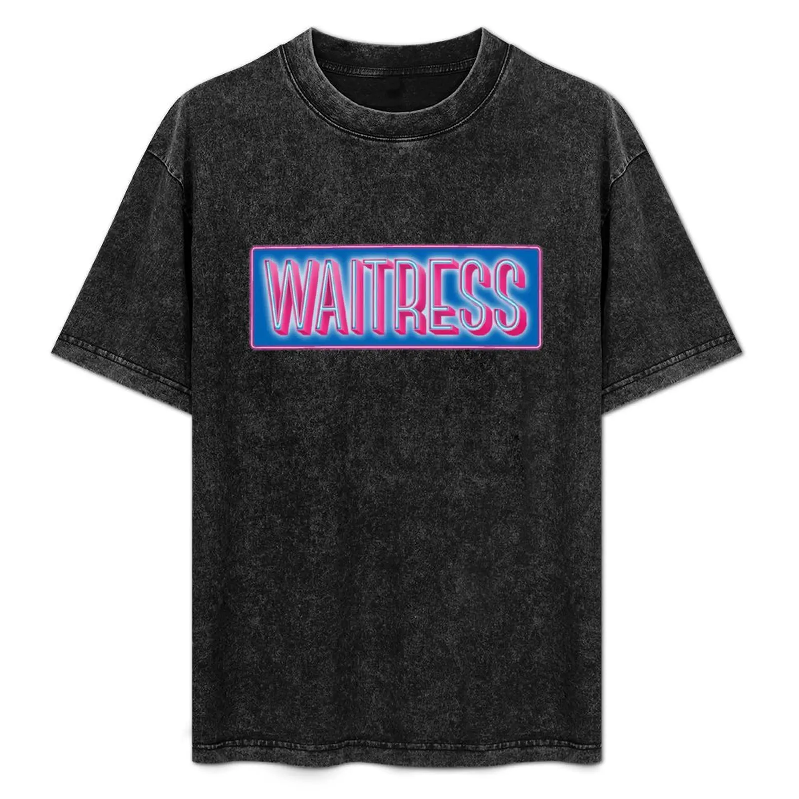 Waitress the Musical UK neon sign logo - Broadway, West End T-Shirt oversized vintage anime shirt Blouse mens shirts graphic tee