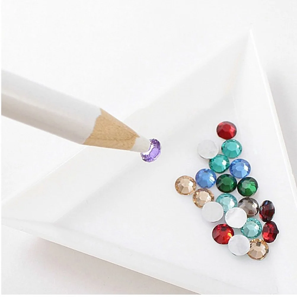 12 Pcs Bling Tool for Rhinestone Pen White Pencil Pencils Nail Dotting Tools