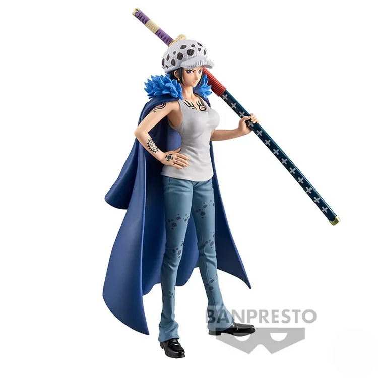 Bandai-BANPRESTO ONE PIECE Anime Figure Model Toys for Boys, Coleção Action Figures, Versão Original Feminina, Trafalgar. Lol, em estoque