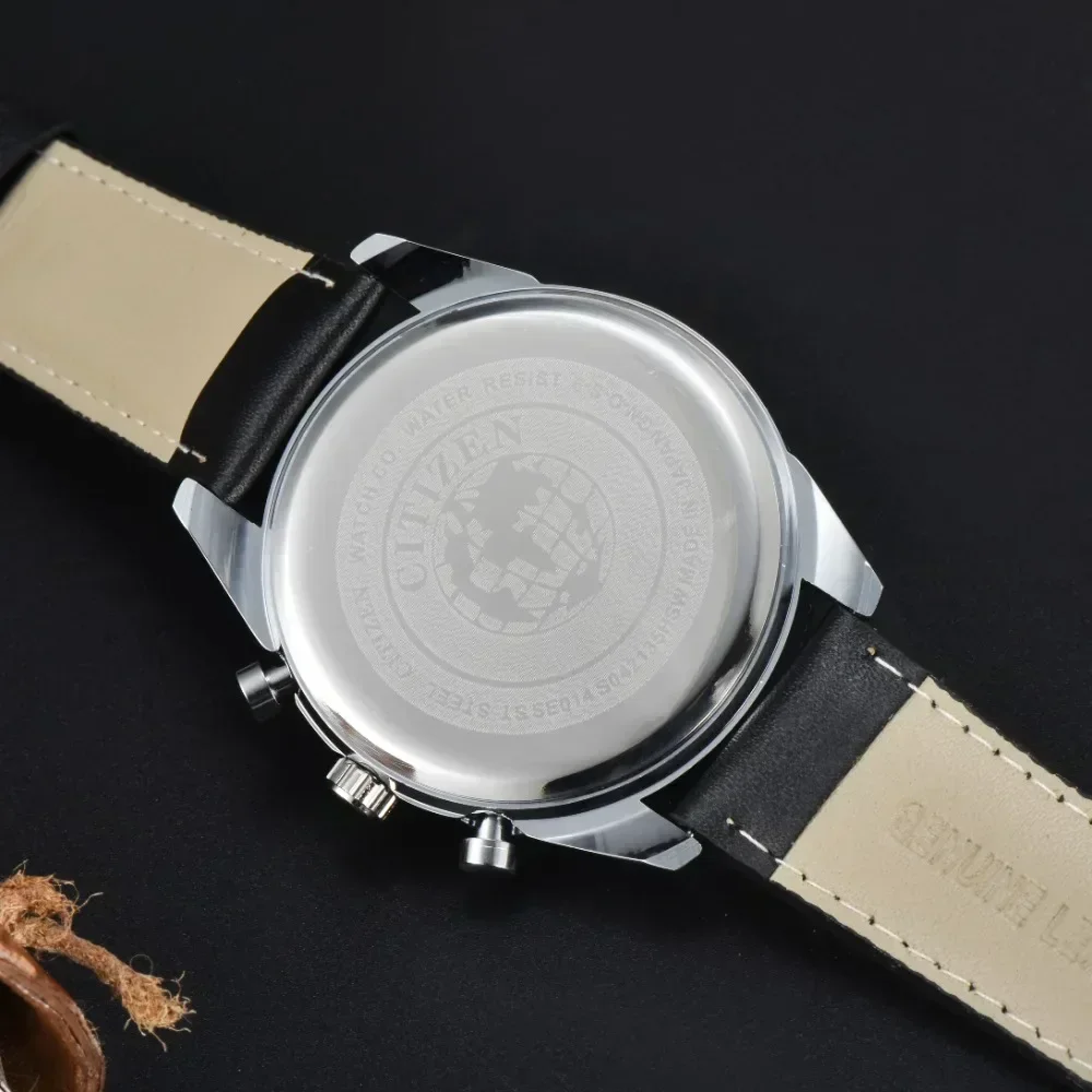 2025 موضة جديدة ساعة رجالية فاخرة ماركة الأعمال الرياضة التقويم كرونوغراف Religio Masculino كوارتز Brei ساعة كلاسيكية